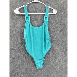 Aerie Swimwear NWT Ribbed Rib Back Cut Green One Piece Swimsuit Medium NEW